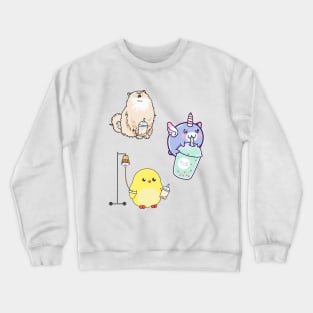 Boba Tea Sticker Set 5 Crewneck Sweatshirt